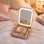 LED Travel Makeup Case Bag with Rechargeable Lighted Mirror