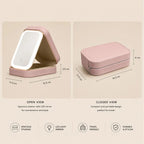 LED Travel Makeup Case Bag with Rechargeable Lighted Mirror