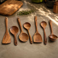 Elegant Teak Wooden Kitchen Utensil Set with Durable Design | Perfect for Everyday Cooking 7