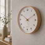 Elegant Wooden Wall Clock | Modern Scandinavian Design with Silent Sweep Mechanism | Timeless Decor for Home and Office 4