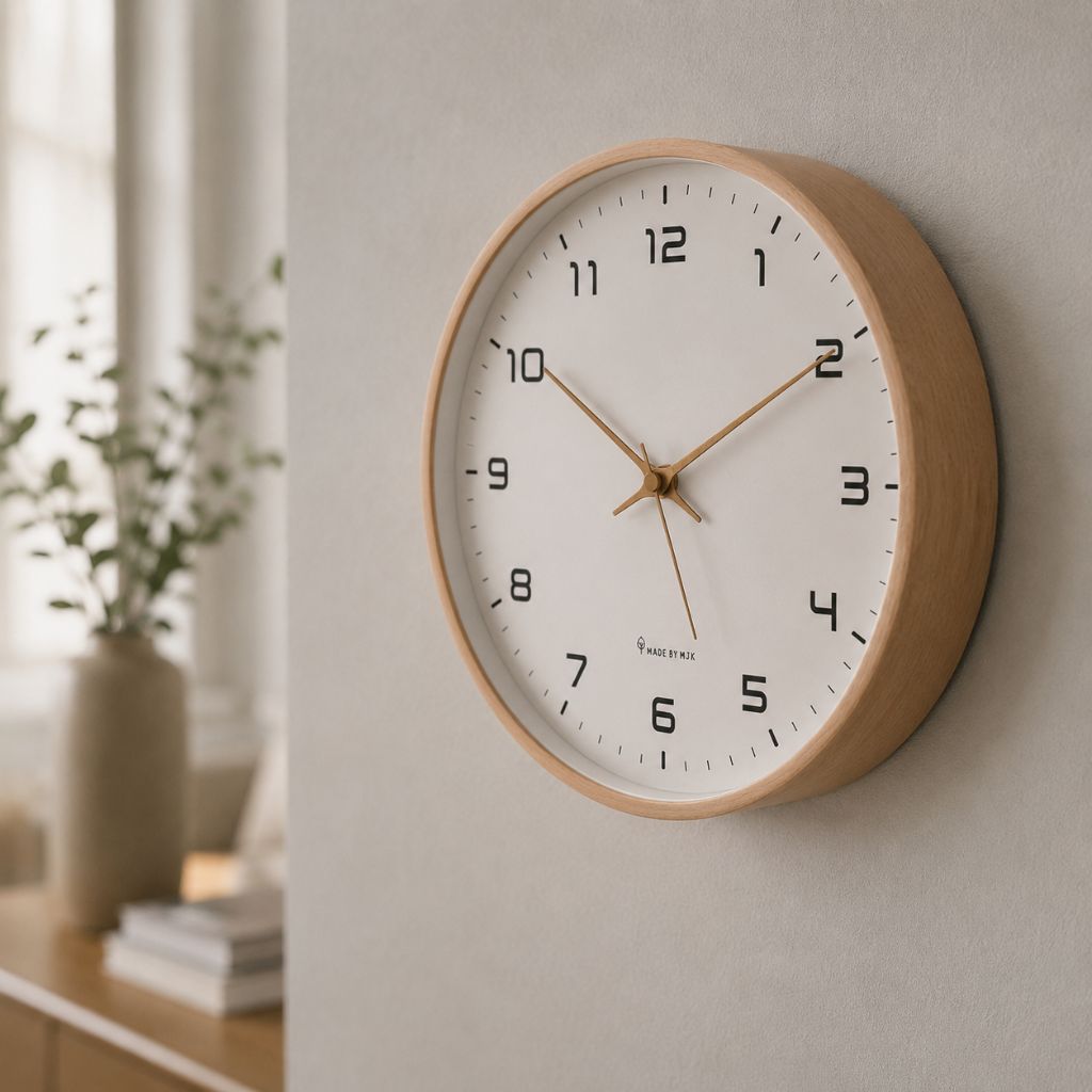 Elegant Wooden Wall Clock | Modern Scandinavian Design with Silent Sweep Mechanism | Timeless Decor for Home and Office 4