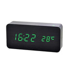 Natural Wooden LED Digital Alarm Clock with Adjustable Brightness | Elegant Timepiece for Home Decor 4