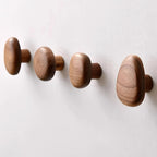 Organic Pebble | Wooden Wall Hooks Set with Artisanal Design | Versatile Coat and Key Storage Solution for Home 0