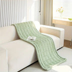 Plush pleated edges couch cover