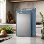 Versatile Kitchen Cutting Board | Double-Sided Stainless Steel & PP Design | Hygienic Food Prep with Integrated Juice Groove 7