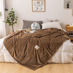Milk fleece throw blanket in Coffee