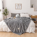 Milk fleece throw blanket in Grey