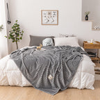 Milk fleece throw blanket in Grey