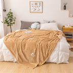 Milk fleece throw blanket in Khaki