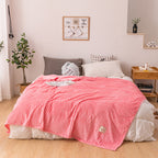 Milk fleece throw blanket in Pink