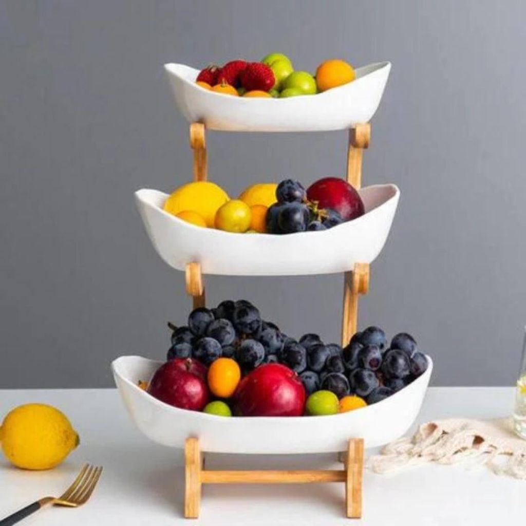 Modern Bamboo Fruit Basket