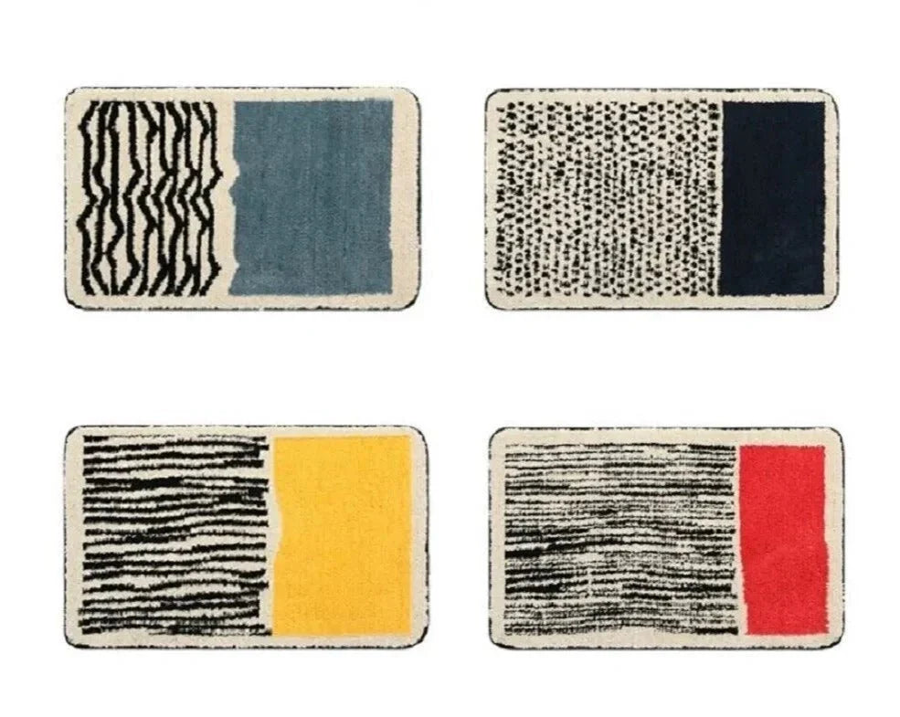 Nordic abstract bath mat