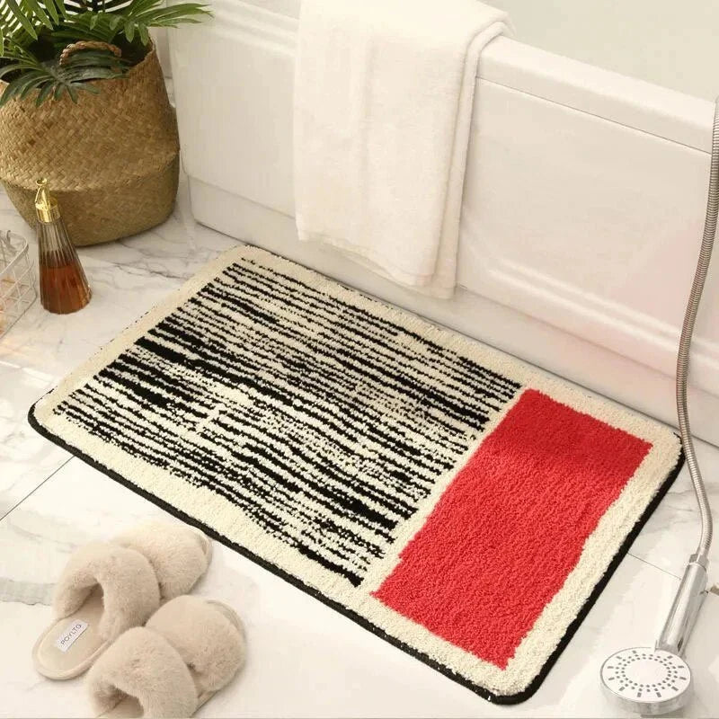 Nordic abstract bath mat