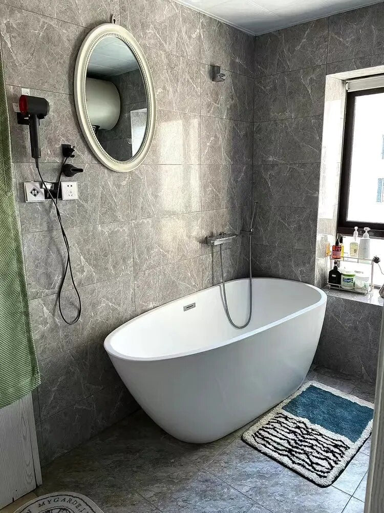 Nordic abstract bath mat