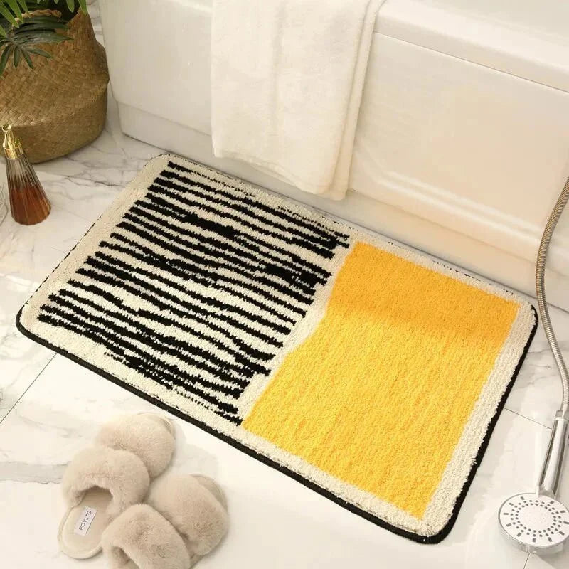 Nordic abstract bath mat
