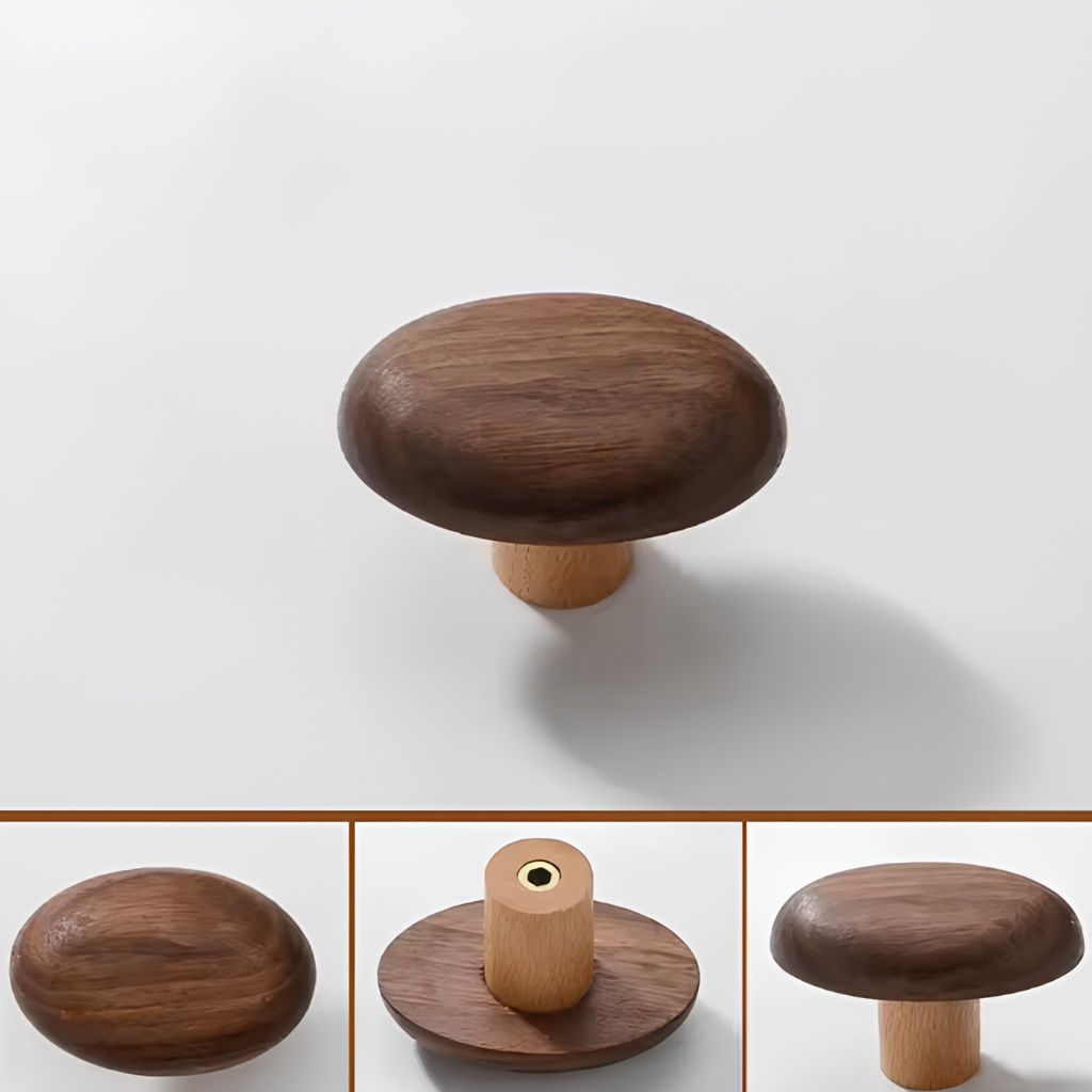 Organic pebble wood wall hooks