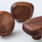 Organic pebble wood wall hooks