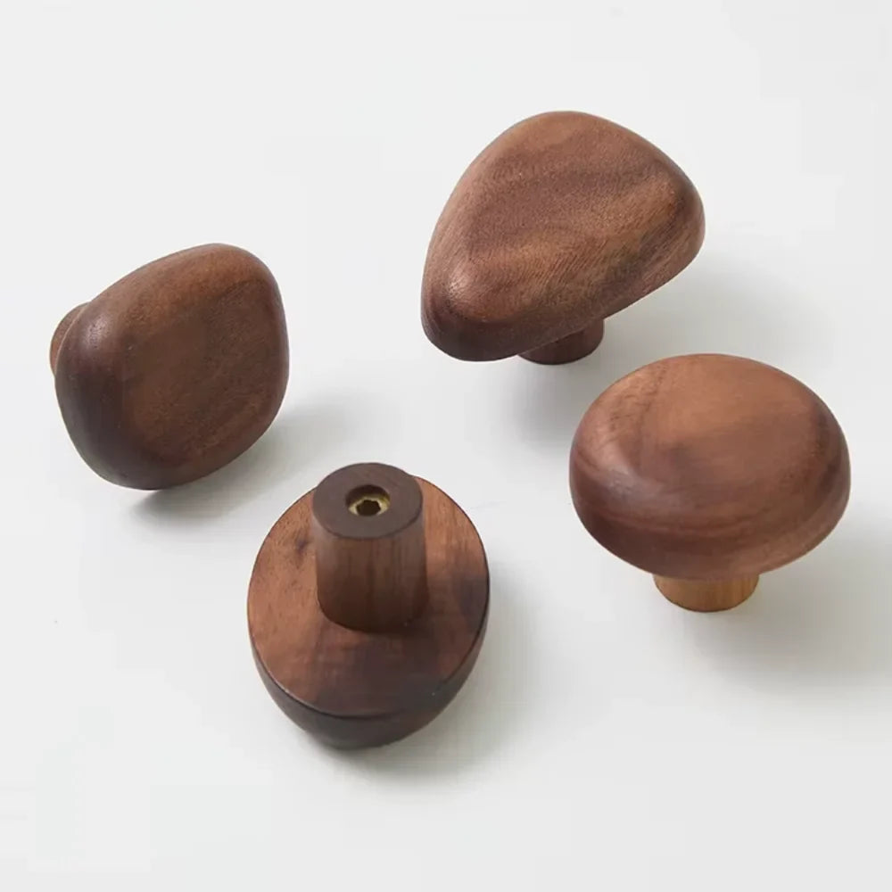 Organic pebble wood wall hooks