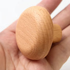 Organic pebble wood wall hooks
