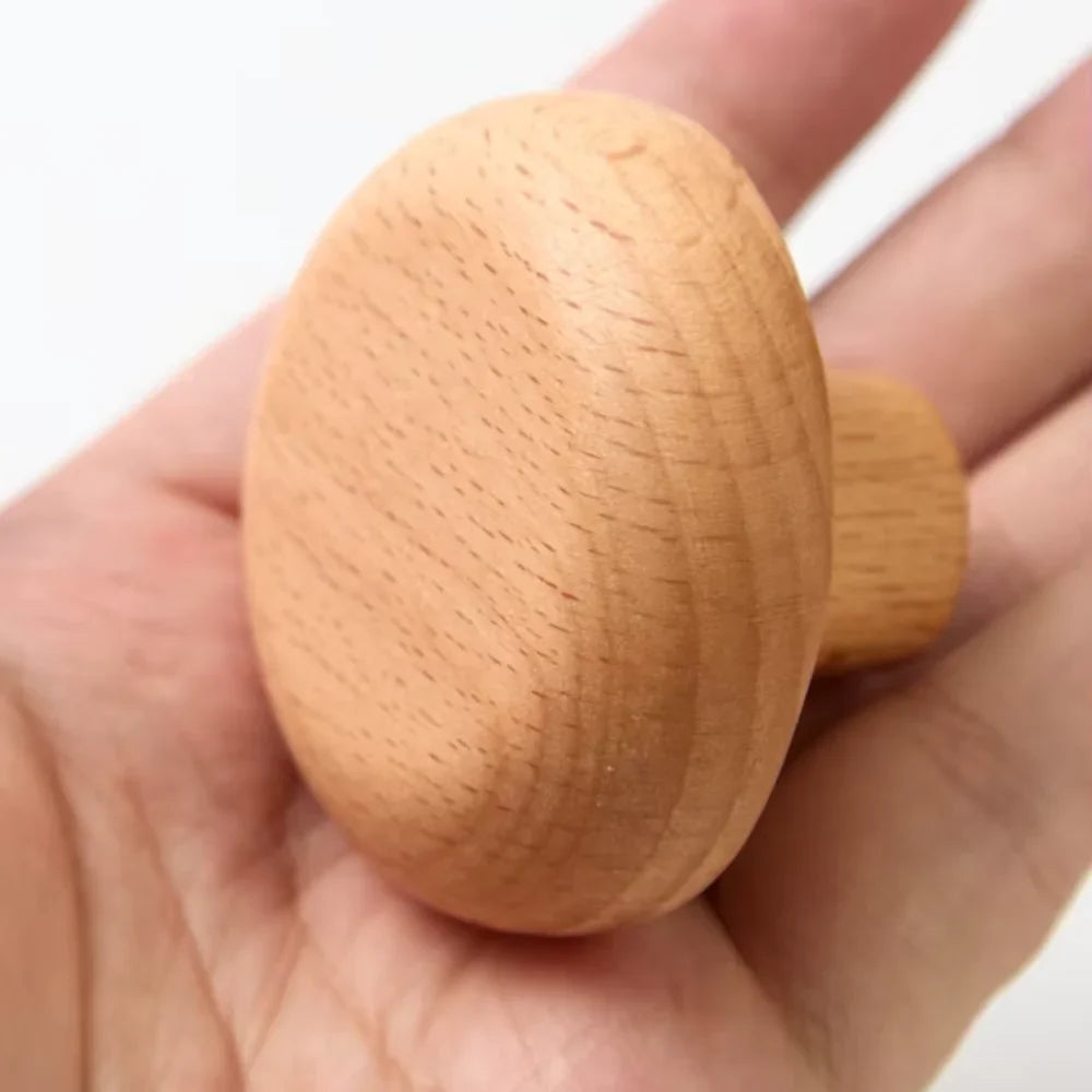 Organic pebble wood wall hooks
