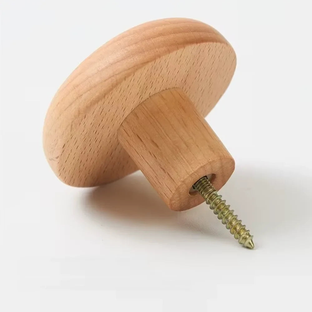 Organic pebble wood wall hooks