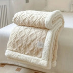 Reversible sherpa fleece blanket