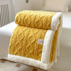Reversible sherpa fleece blanket
