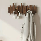 Wall-mounted wooden coat rack
