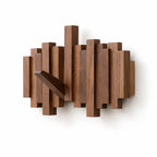 Wall-mounted wooden coat rack