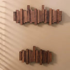 Wall-mounted wooden coat rack